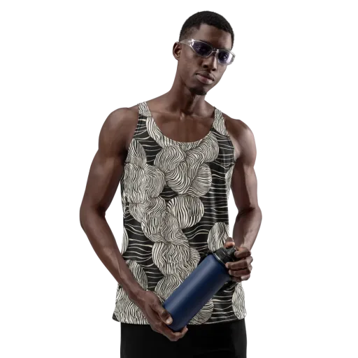 Onyx Ripple on a Men's Tank Top