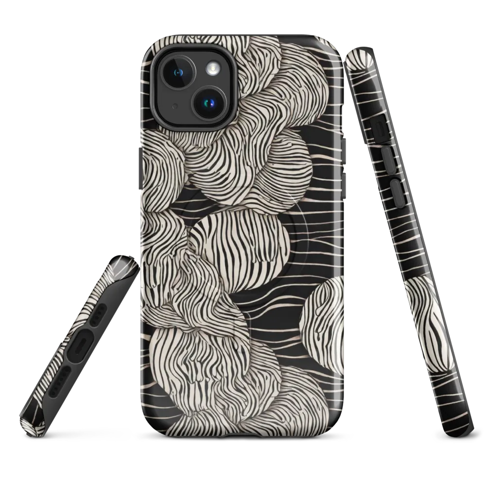 Onyx Ripple on MagSafe Tough Case for iPhone® — Front