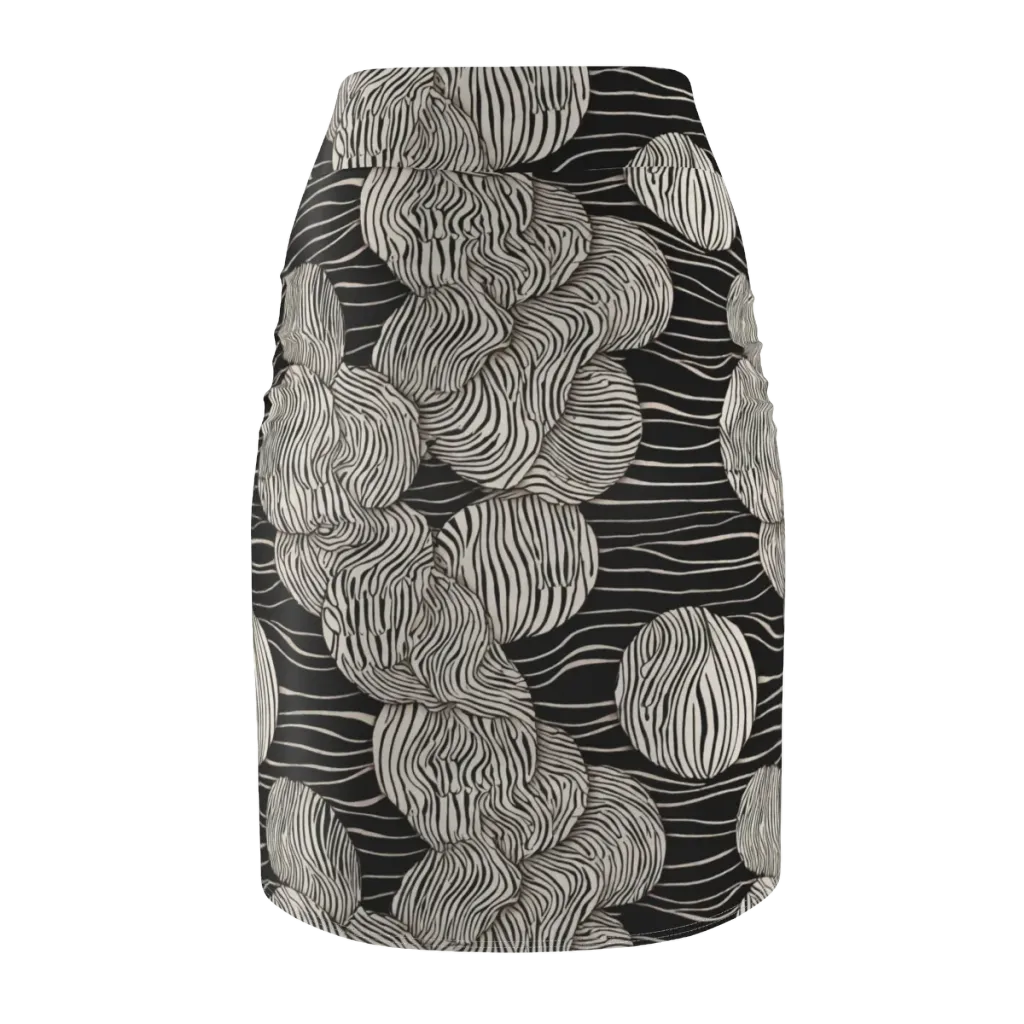Onyx Ripple on Pencil Skirt — Back