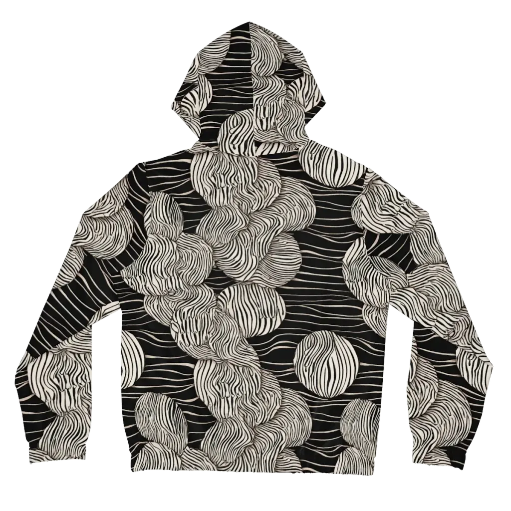 Onyx Ripple on Women's Full-Zip Hoodie — Back