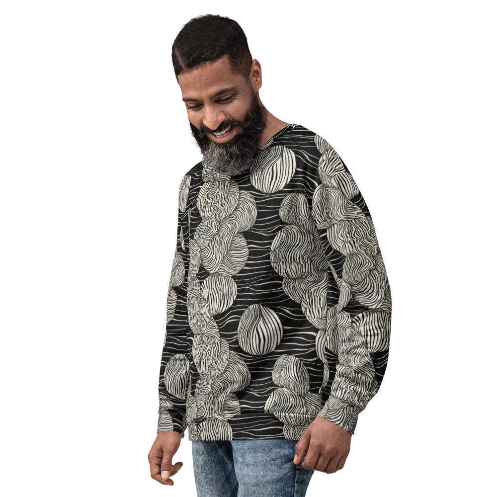 Onyx Ripple on Sweatshirt — Left Front