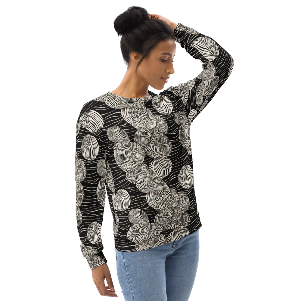 Onyx Ripple on Sweatshirt — Right Front