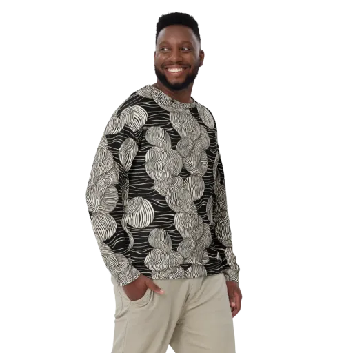 Onyx Ripple on a Sweatshirt
