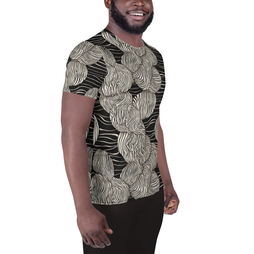 Onyx Ripple on Men's Athletic T-Shirt — Right