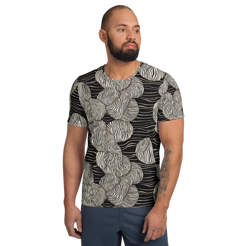 Onyx Ripple on Men's Athletic T-Shirt — Front