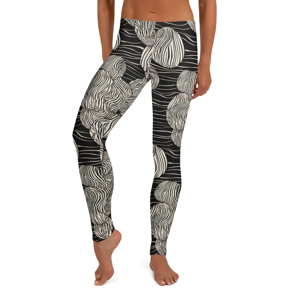 Onyx Ripple on Leggings — Front