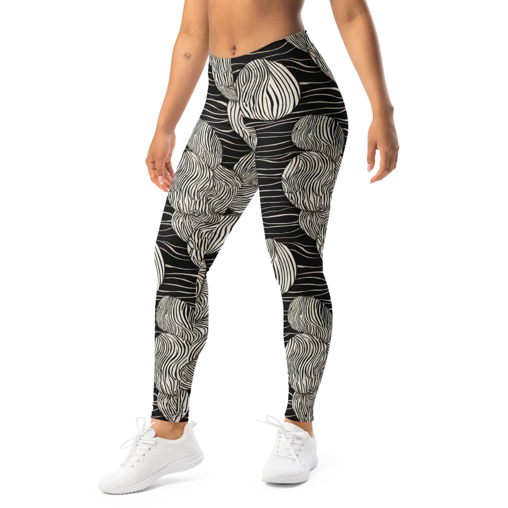 Onyx Ripple on Leggings — Left Front