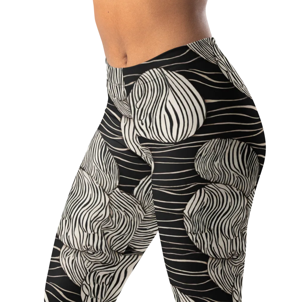 Onyx Ripple on Leggings — Left Front