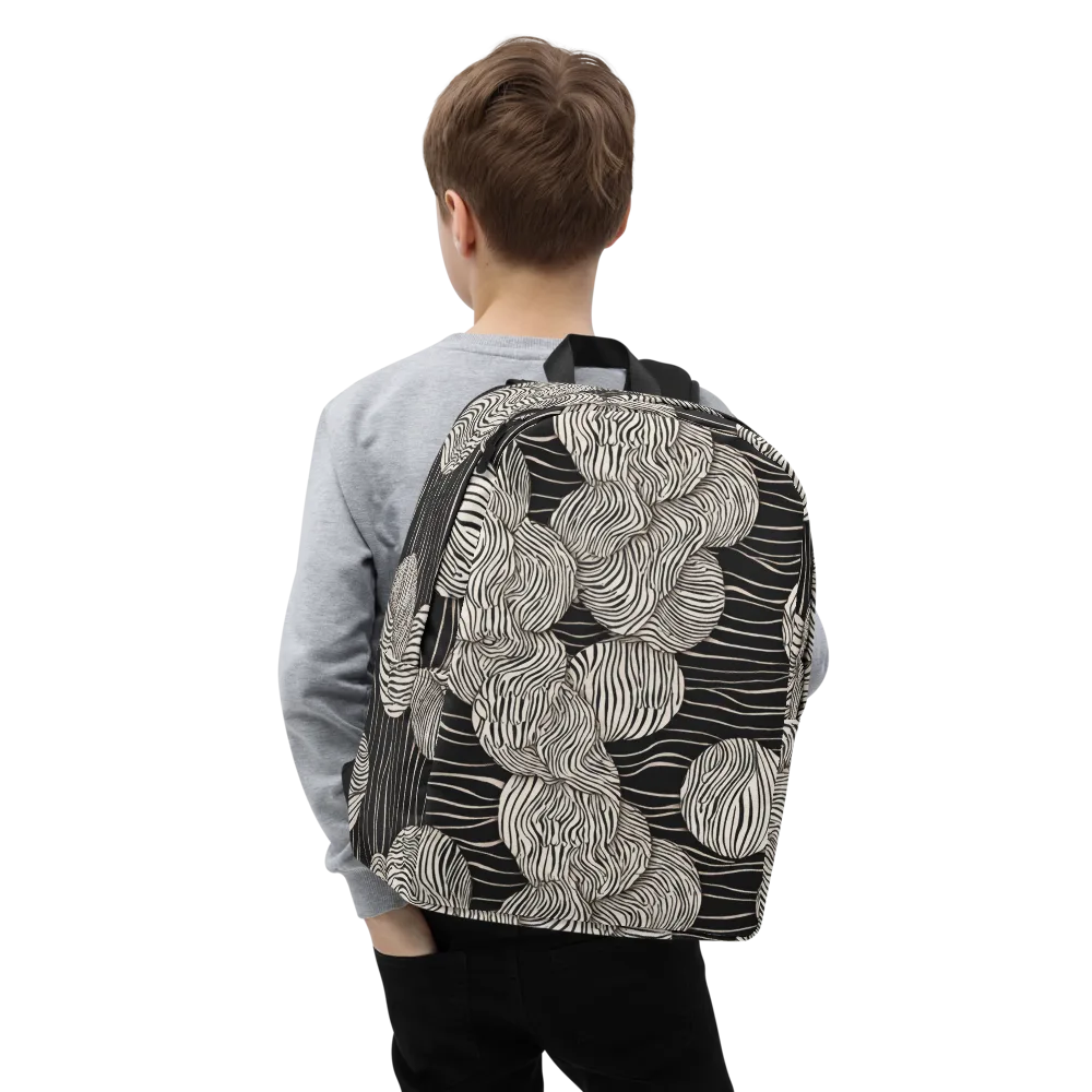 Onyx Ripple on Minimalist Backpack — Zoomed-in