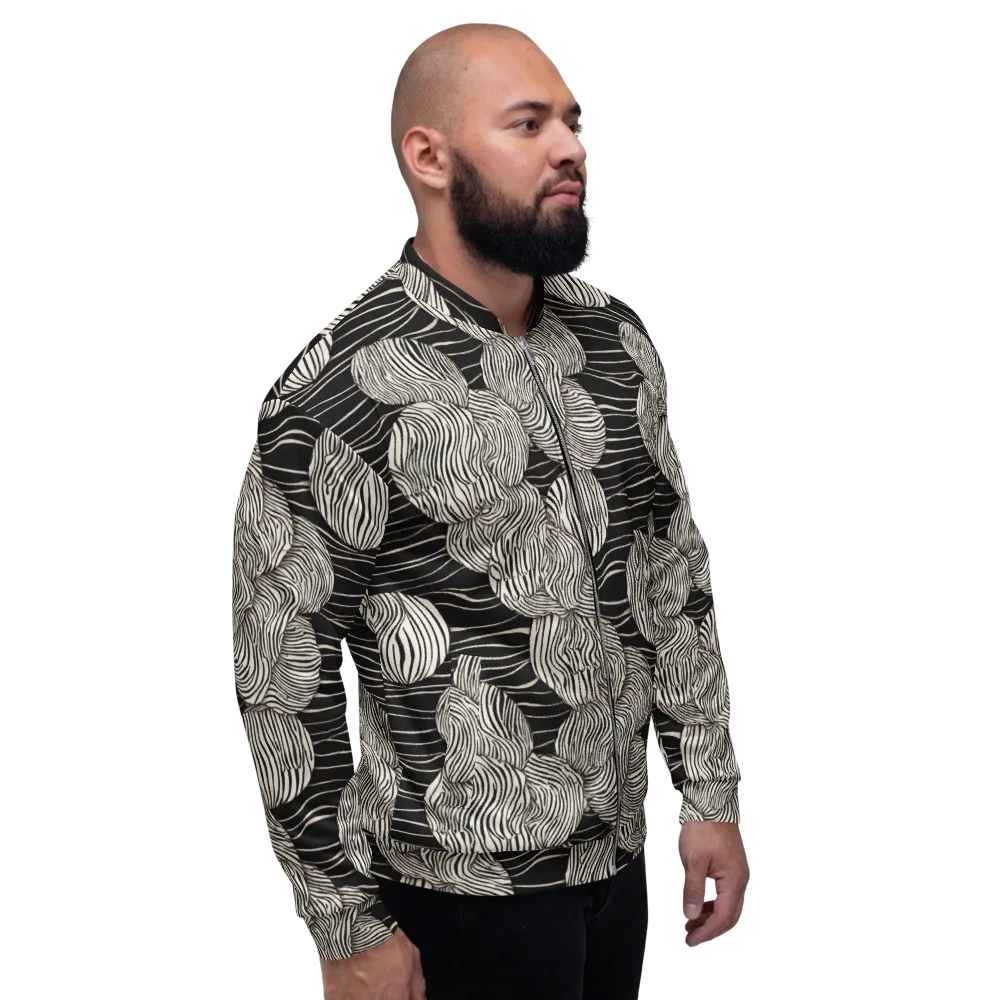 Onyx Ripple on Bomber Jacket — Right