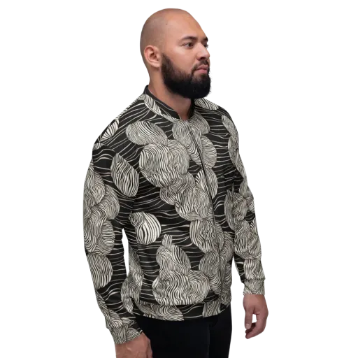 Onyx Ripple on a Bomber Jacket