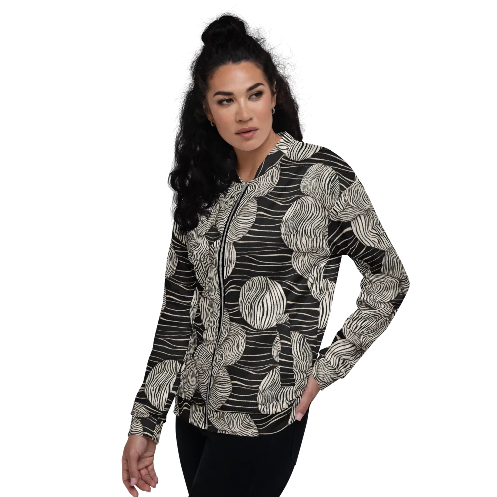 Onyx Ripple on Bomber Jacket — Left