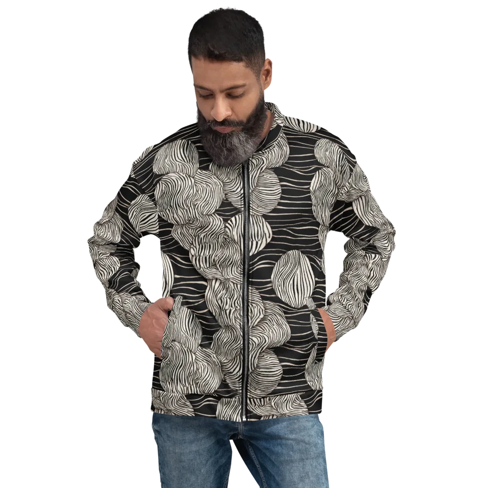 Onyx Ripple on Bomber Jacket — Front