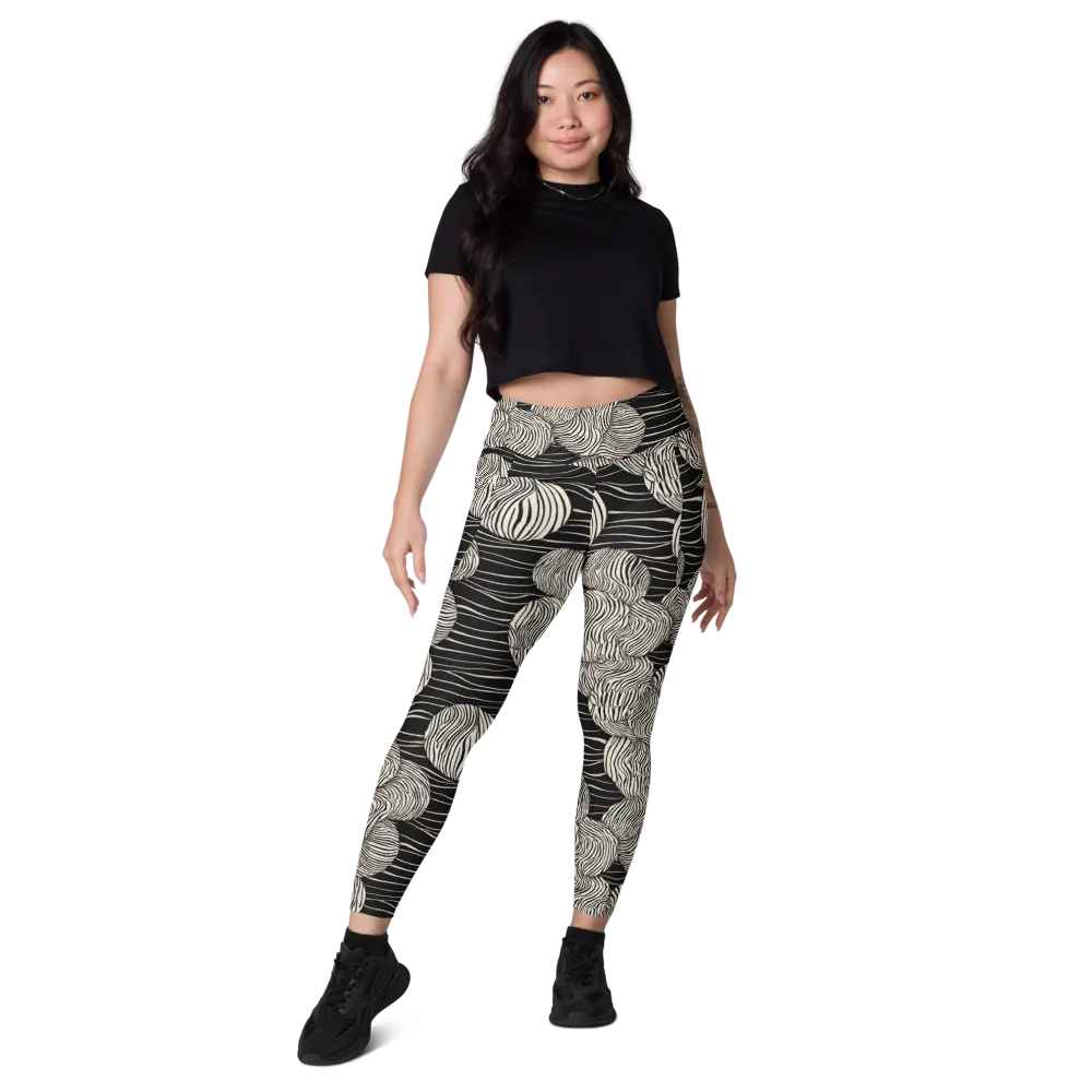 Onyx Ripple on Leggings with Pockets — Front