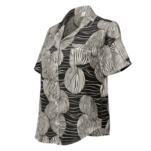 Onyx Ripple on a Women's Short Sleeve Pajama Top