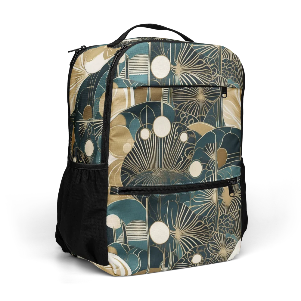 Gilded Night Garden on Utility Backpack — Right Front
