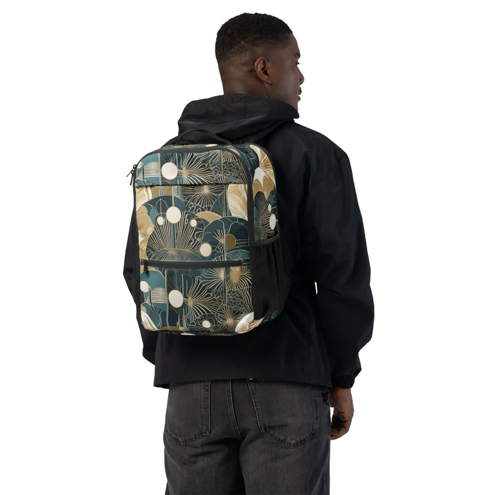 Gilded Night Garden on Utility Backpack — Back