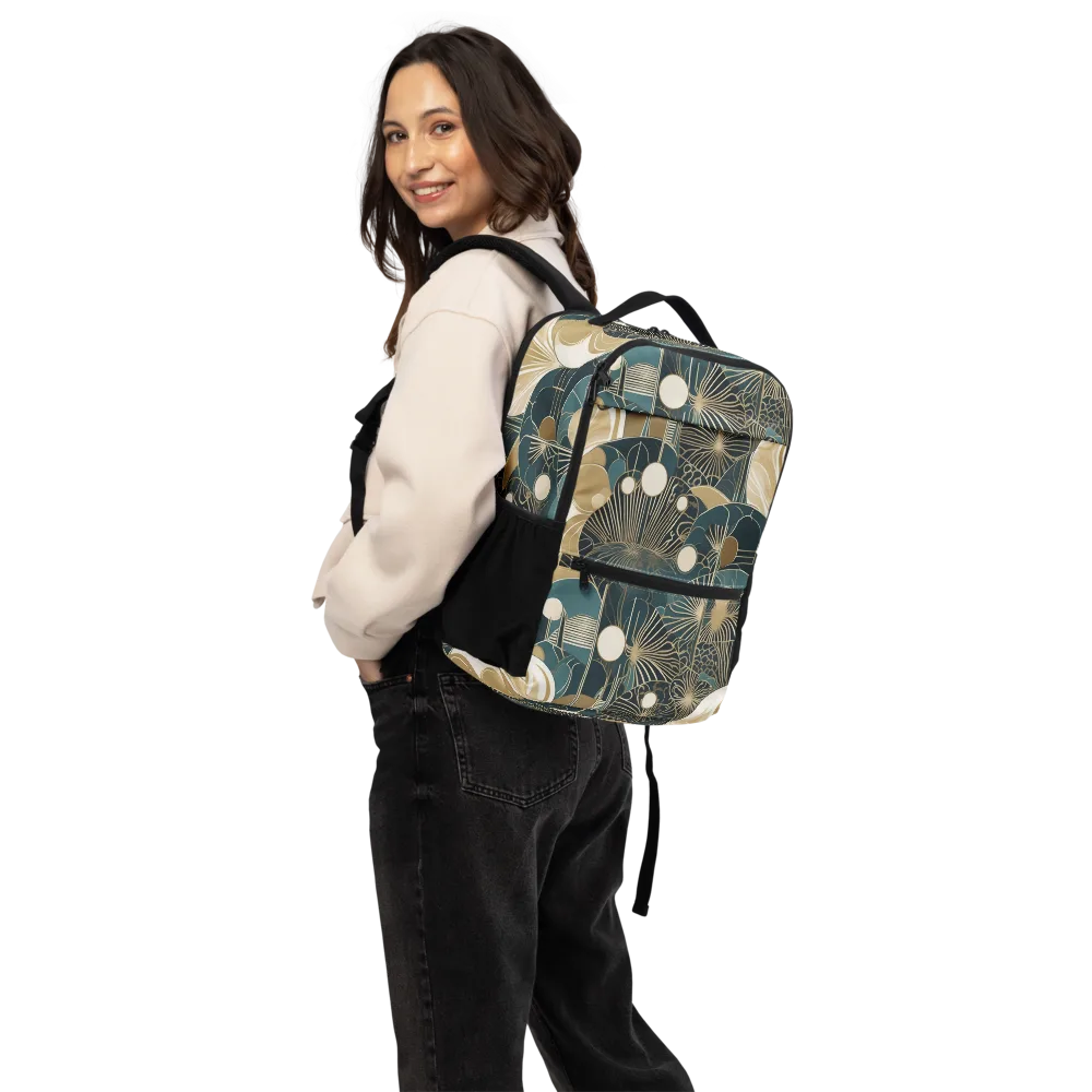 Gilded Night Garden on Utility Backpack — Back