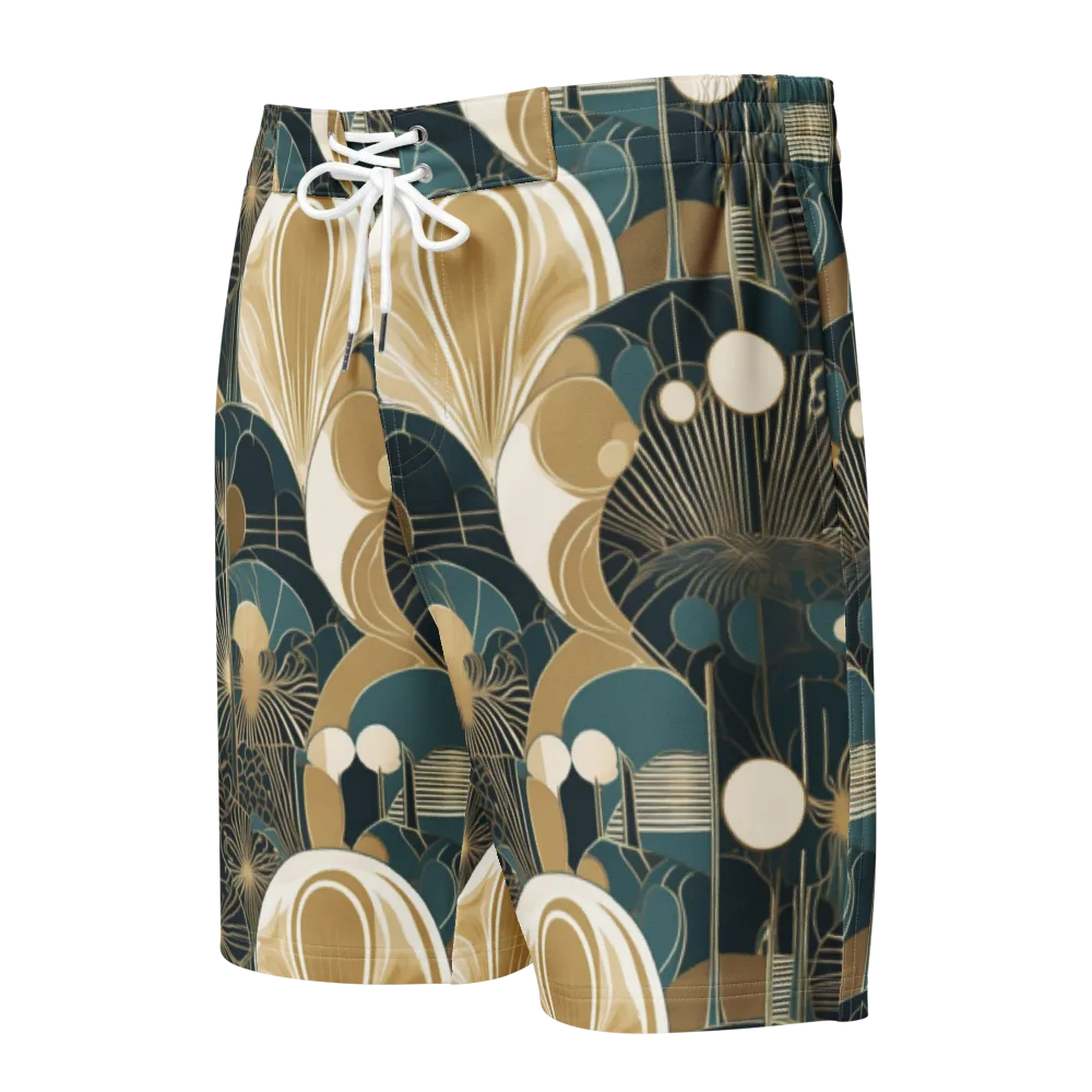 Gilded Night Garden on Men's Board Shorts — Front