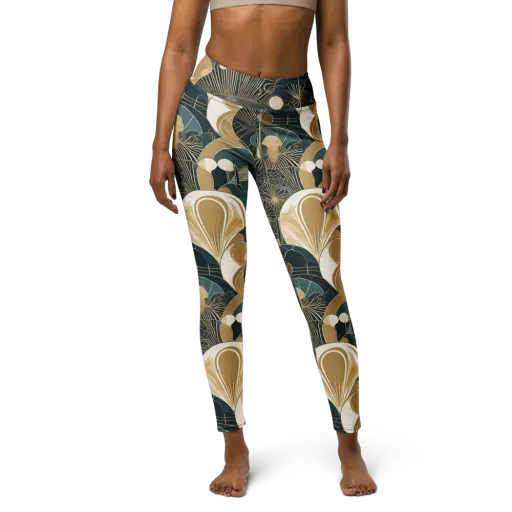 Gilded Night Garden on a Yoga Leggings
