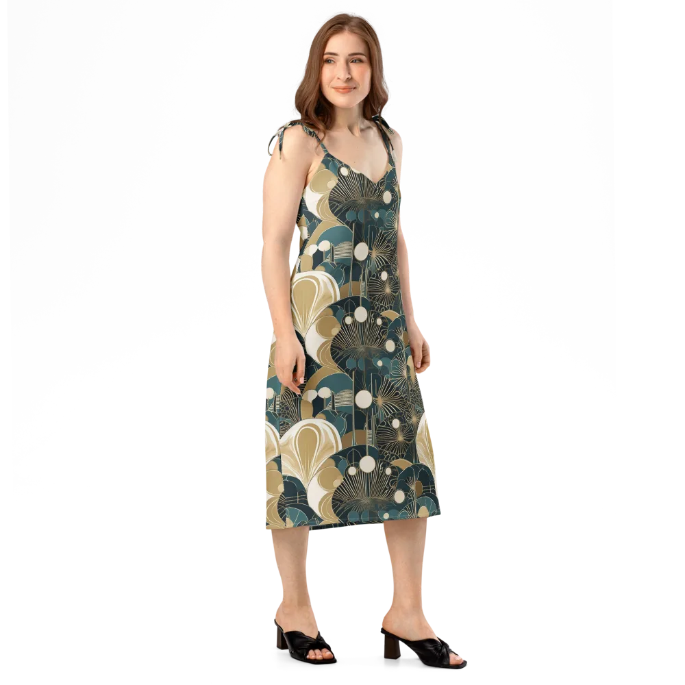 Gilded Night Garden on Slip Dress — Right Front