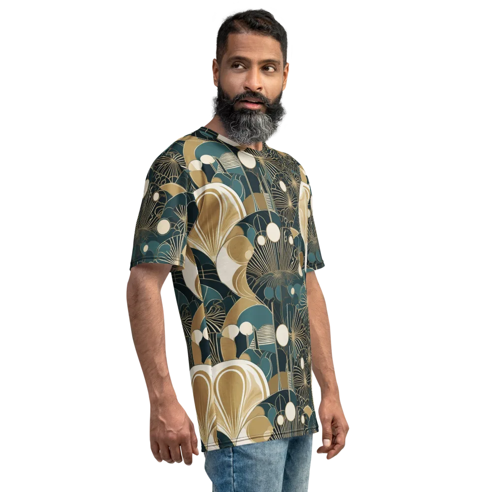 Gilded Night Garden on Men's Crew Neck T-Shirt — Right