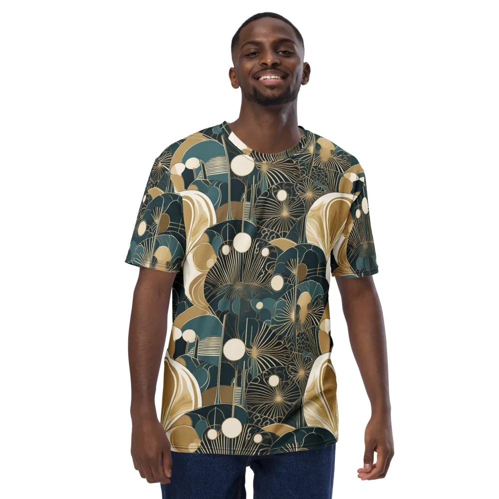 Gilded Night Garden on Men's Crew Neck T-Shirt — Front