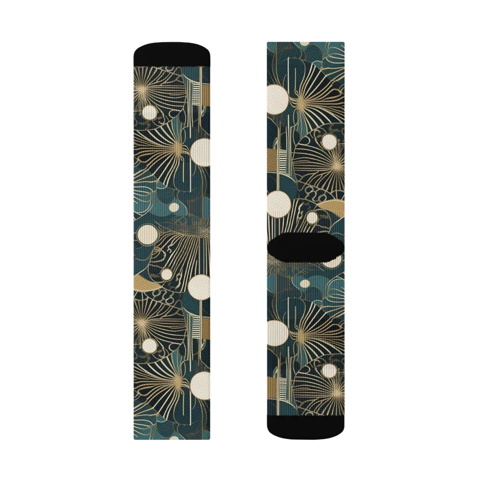Gilded Night Garden on Socks — Right Sock