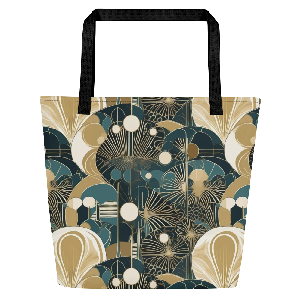 Gilded Night Garden on Large Tote Bag W/ Pocket — Front