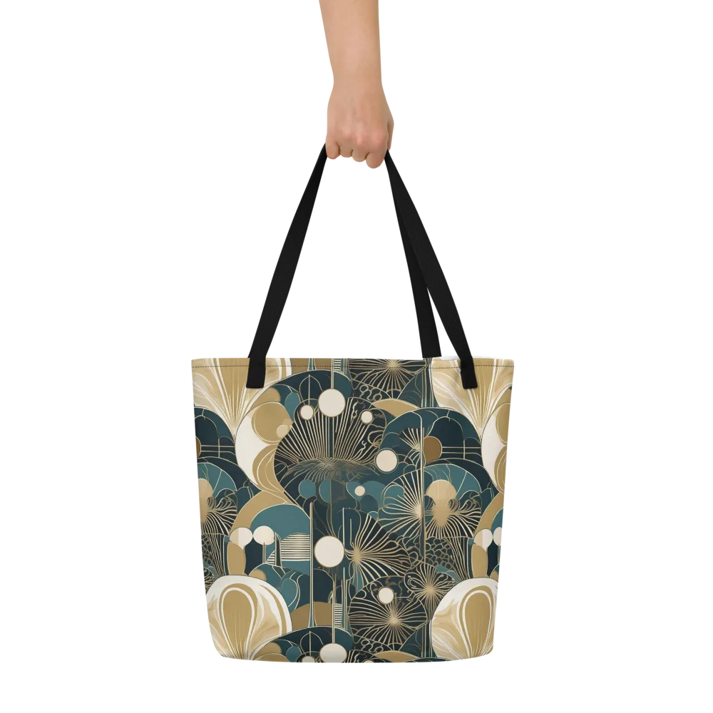 Gilded Night Garden on Large Tote Bag W/ Pocket — Front
