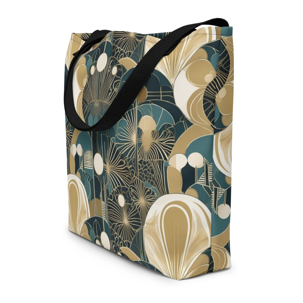 Gilded Night Garden on Large Tote Bag W/ Pocket — Front