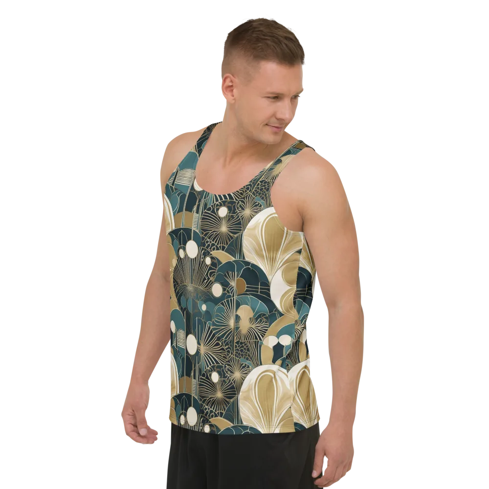 Gilded Night Garden on Men's Tank Top — Left Front