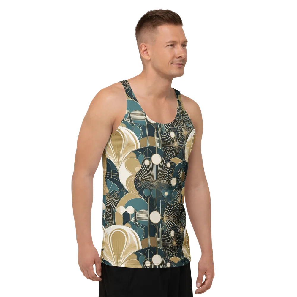 Gilded Night Garden on Men's Tank Top — Right Front