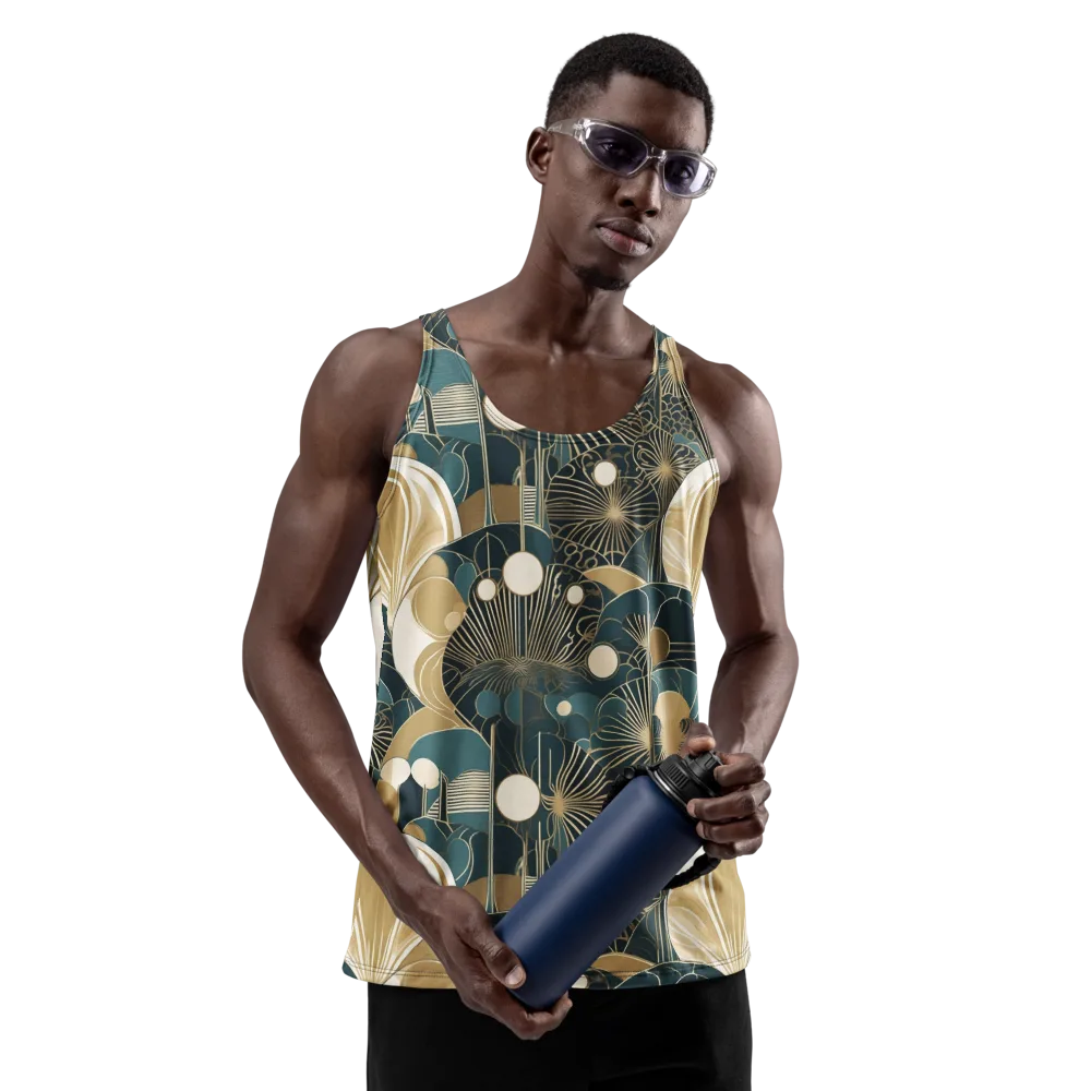 Gilded Night Garden on Men's Tank Top — Front