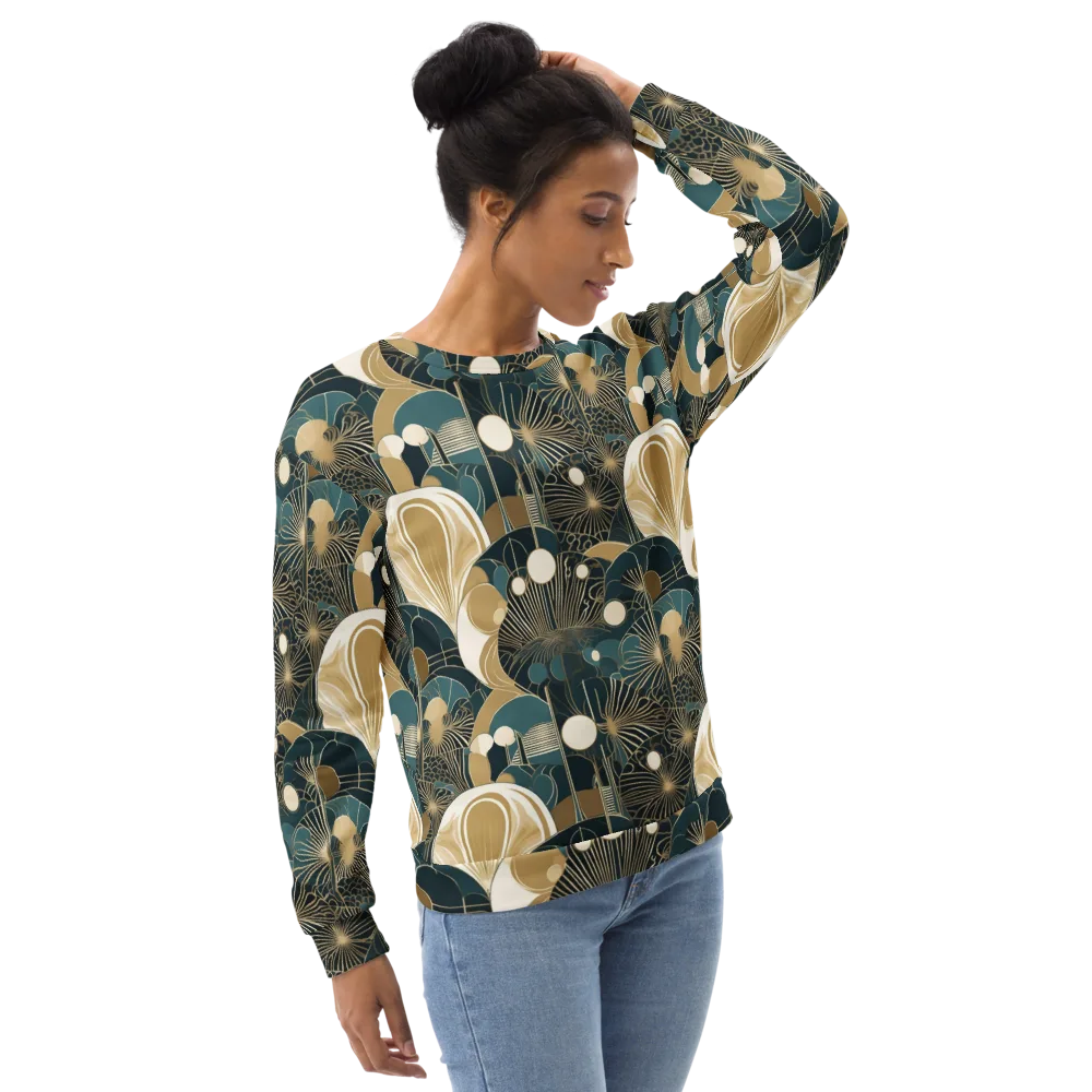 Gilded Night Garden on Sweatshirt — Right Front