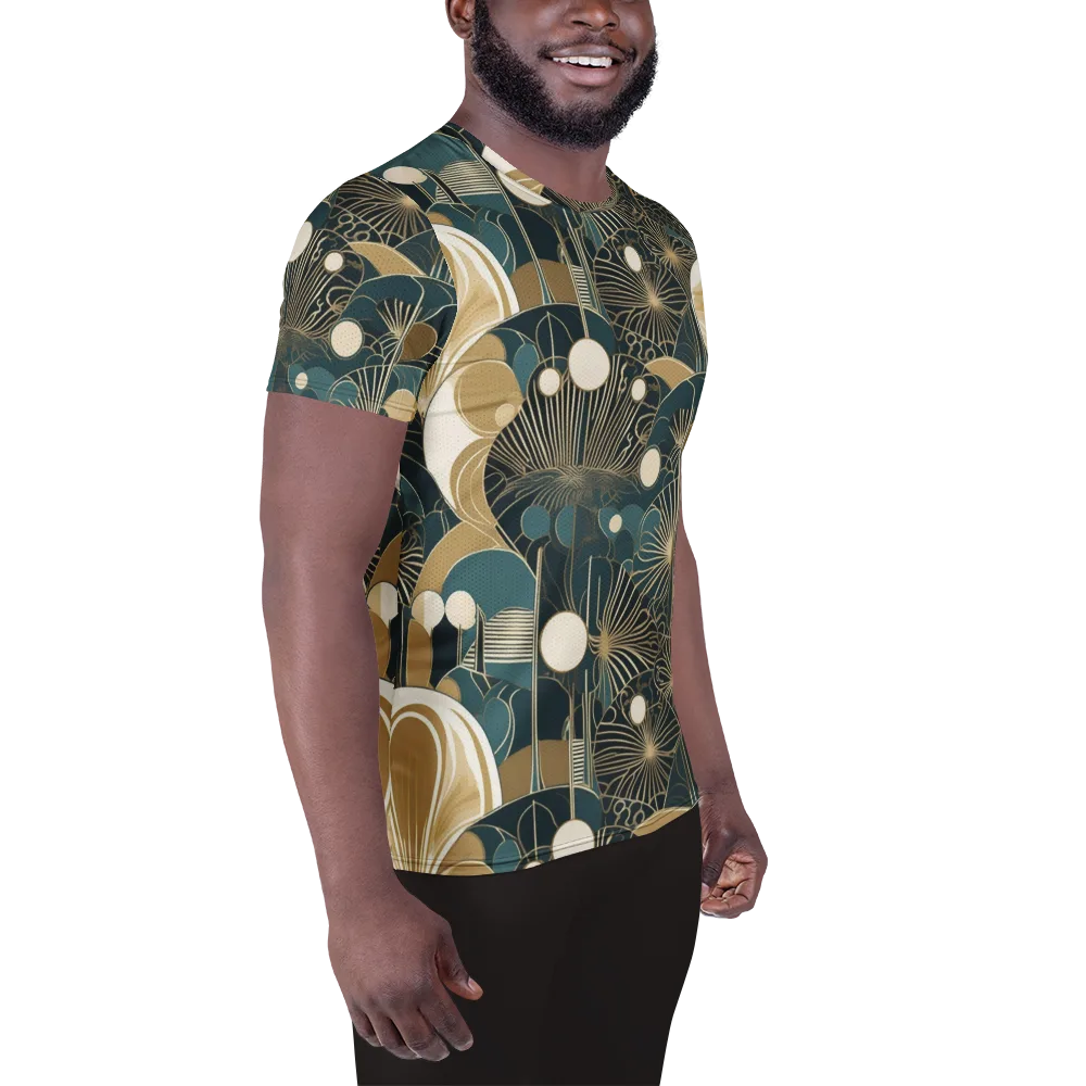 Gilded Night Garden on Men's Athletic T-Shirt — Right