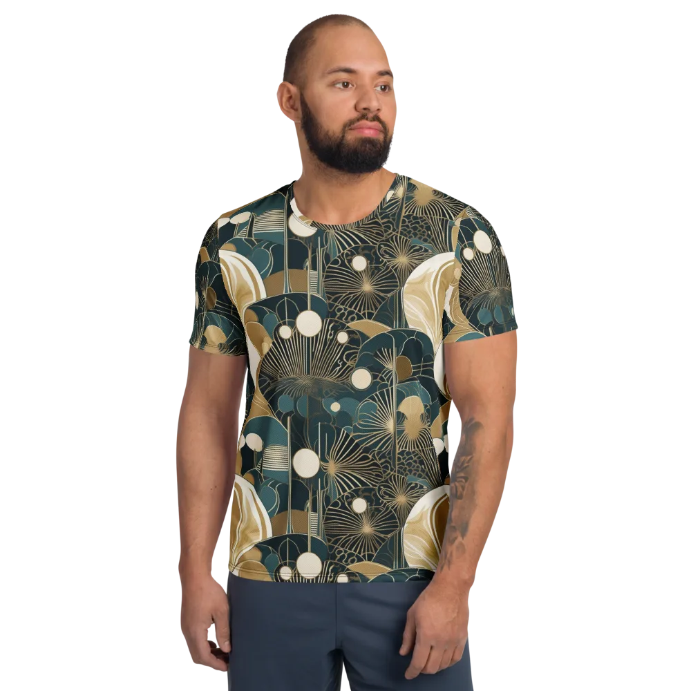 Gilded Night Garden on Men's Athletic T-Shirt — Front