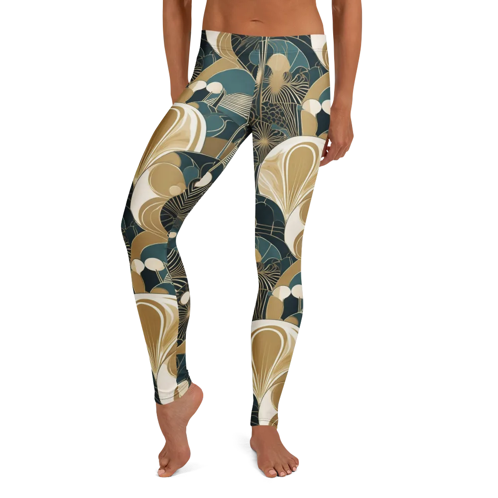 Gilded Night Garden on Leggings — Front