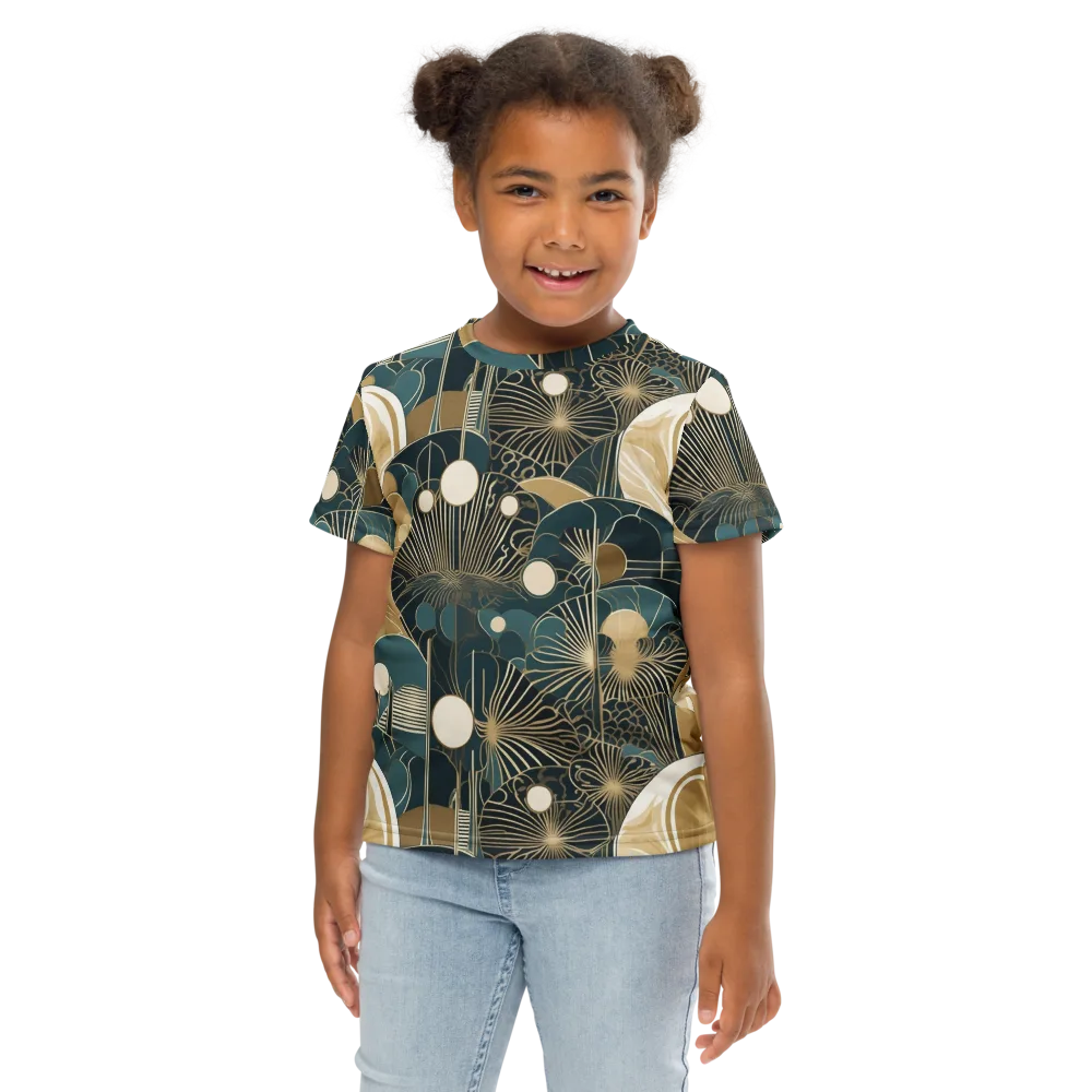 Gilded Night Garden on Kids Crew Neck T-Shirt — Front
