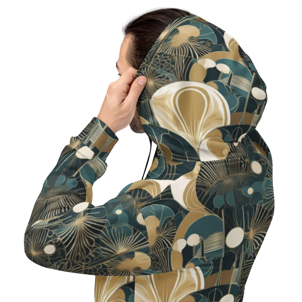 Gilded Night Garden on Hoodie — Back