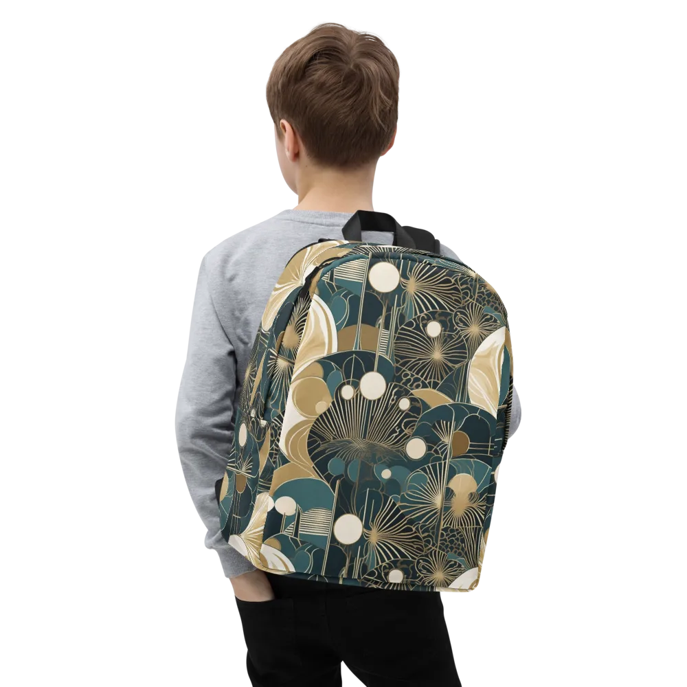 Gilded Night Garden on Minimalist Backpack — Zoomed-in