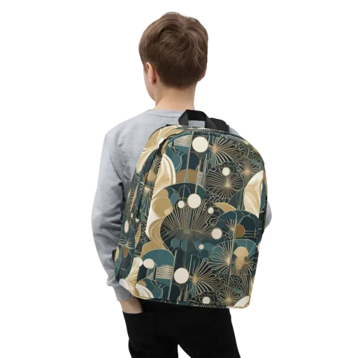 Gilded Night Garden on a Minimalist Backpack