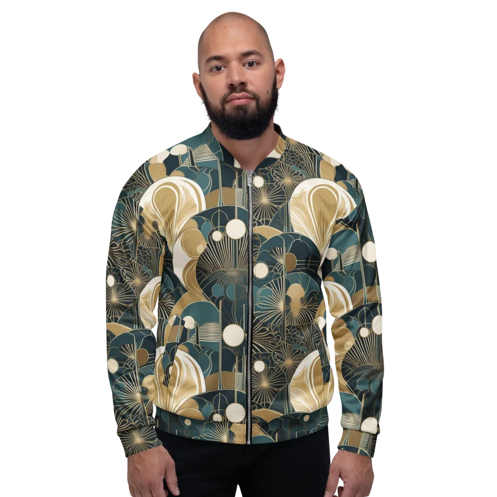 Gilded Night Garden on Bomber Jacket — Front