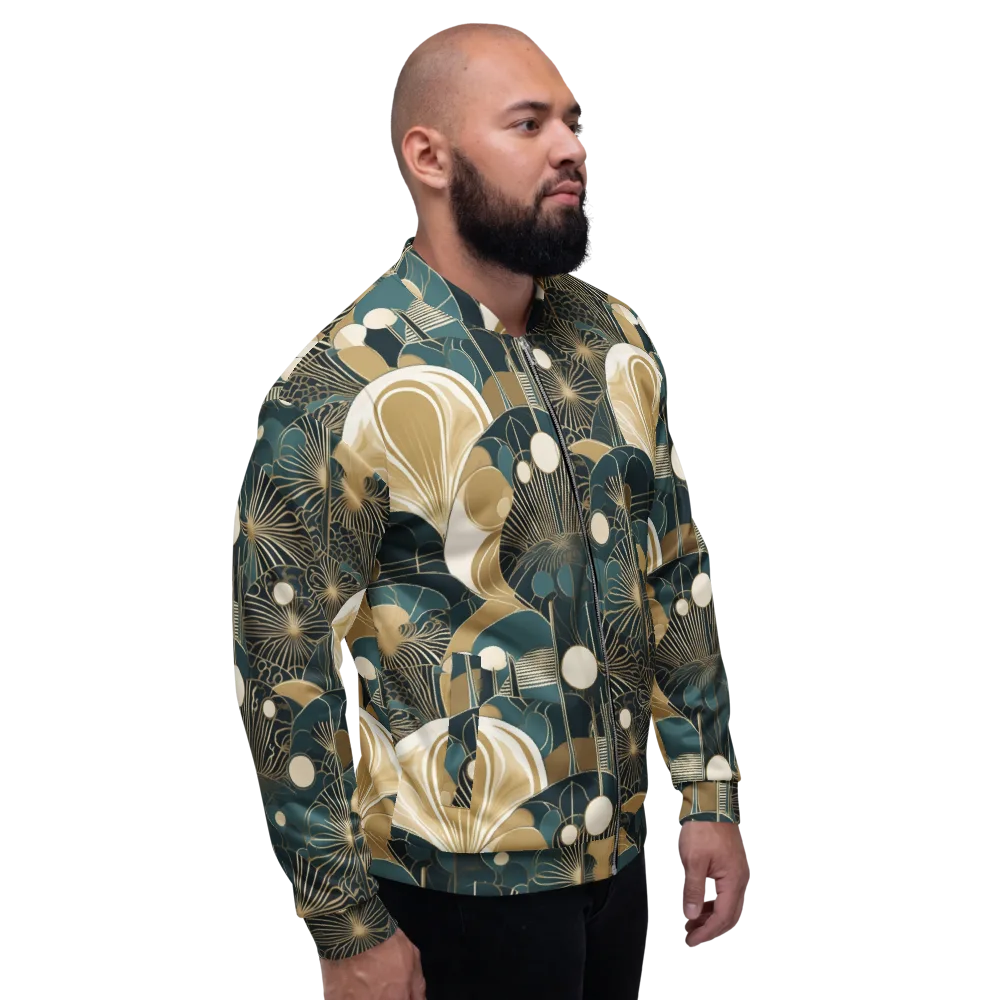 Gilded Night Garden on Bomber Jacket — Right