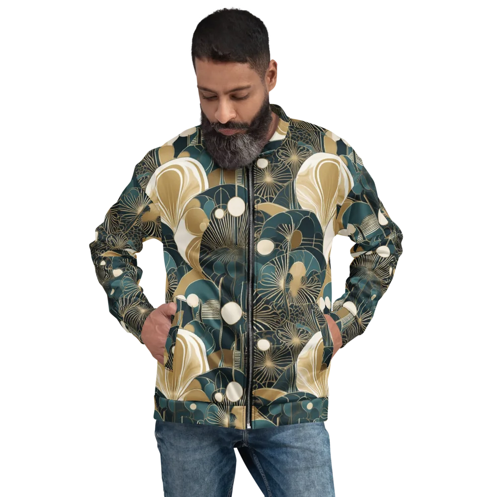 Gilded Night Garden on Bomber Jacket — Front