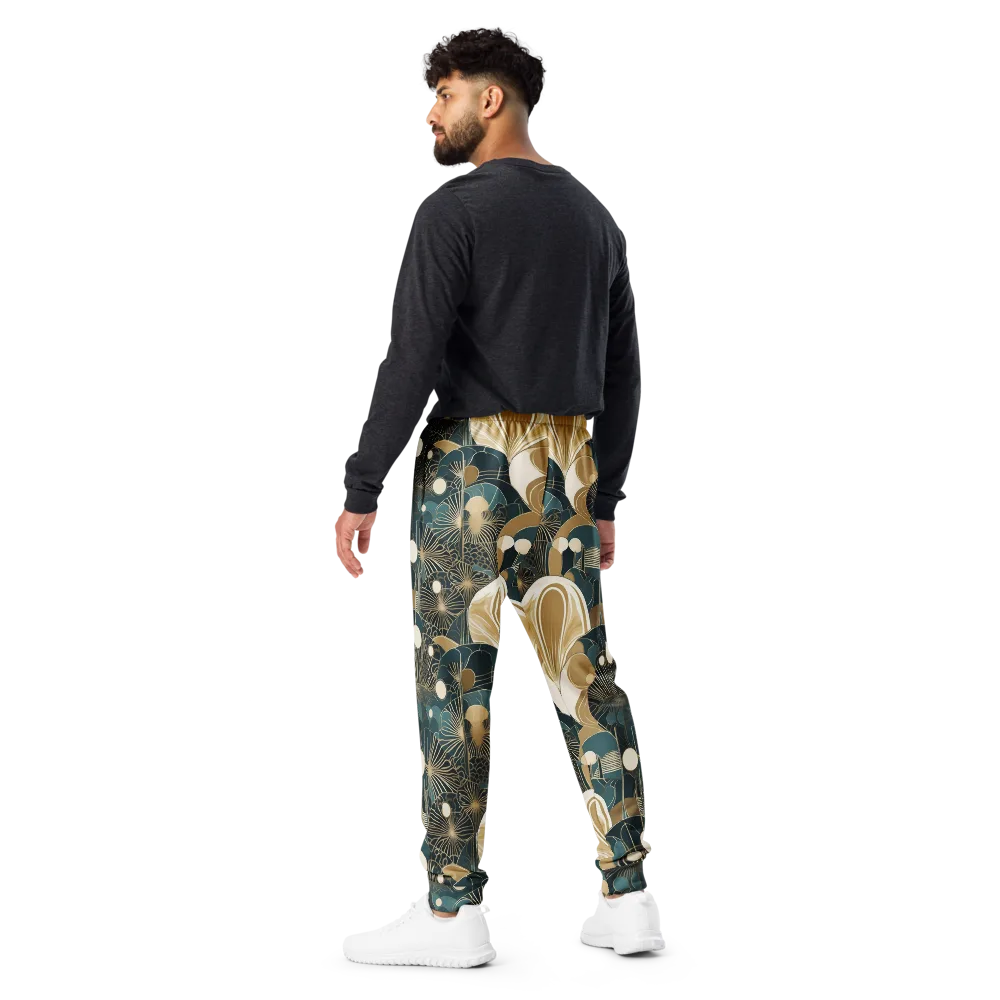 Gilded Night Garden on Men's Joggers — Back
