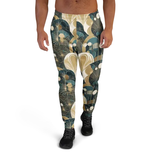 Gilded Night Garden on a Men's Joggers