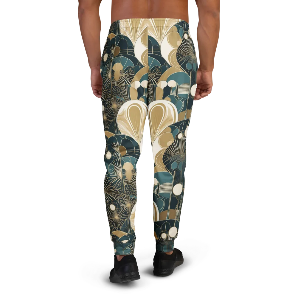 Gilded Night Garden on Men's Joggers — Back