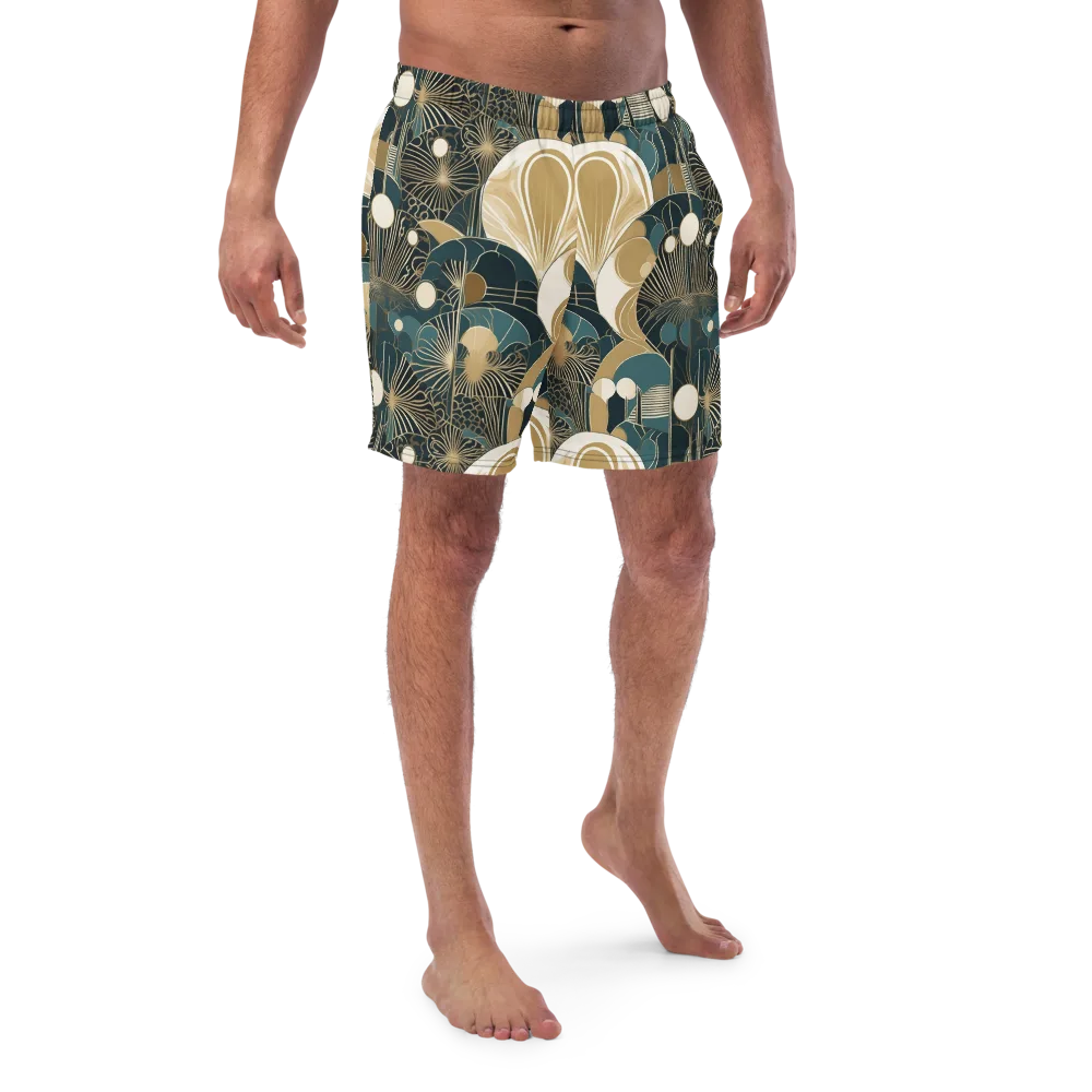 Gilded Night Garden on Swim Trunks — Front