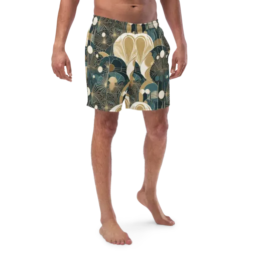 Gilded Night Garden on a Swim Trunks